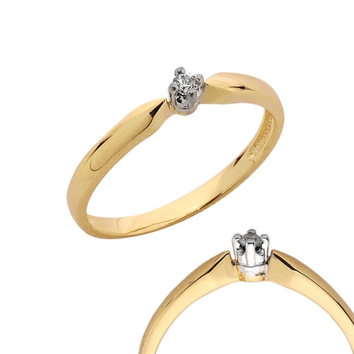 Pierścionek z brylantem 