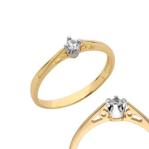 Pierścionek z brylantem