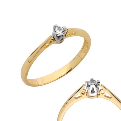 Pierścionek z brylantem 